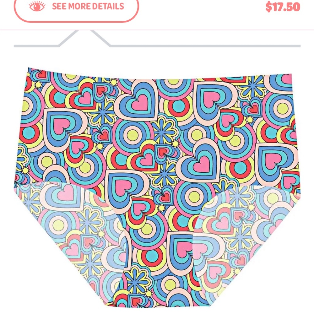Cheek Boss High-Waist Printed Briefs - Multi Heart Pattern